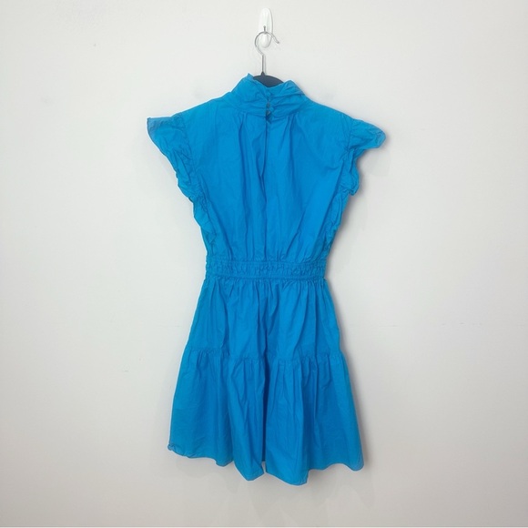 Line & Dot Blue Ruffle Mini Dress - Picture 5 of 10